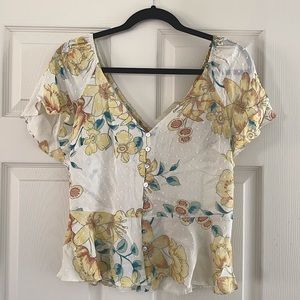 Spring floral shirt / blouse